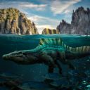 VOUCHER DE RESERVA SPINOSAURUS - JURASSIC WORLD: REBIRTH - ICONS - IRON STUDIOS