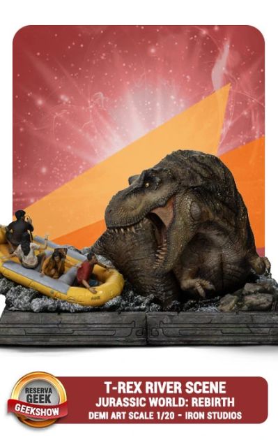 VOUCHER DE RESERVA T-REX RIVER SCENE - JURASSIC WORLD REBIRTH - DEMI SCALE 1/20 - IRON STUDIOS