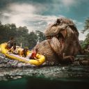 VOUCHER DE RESERVA T-REX RIVER SCENE - JURASSIC WORLD REBIRTH - DEMI SCALE 1/20 - IRON STUDIOS